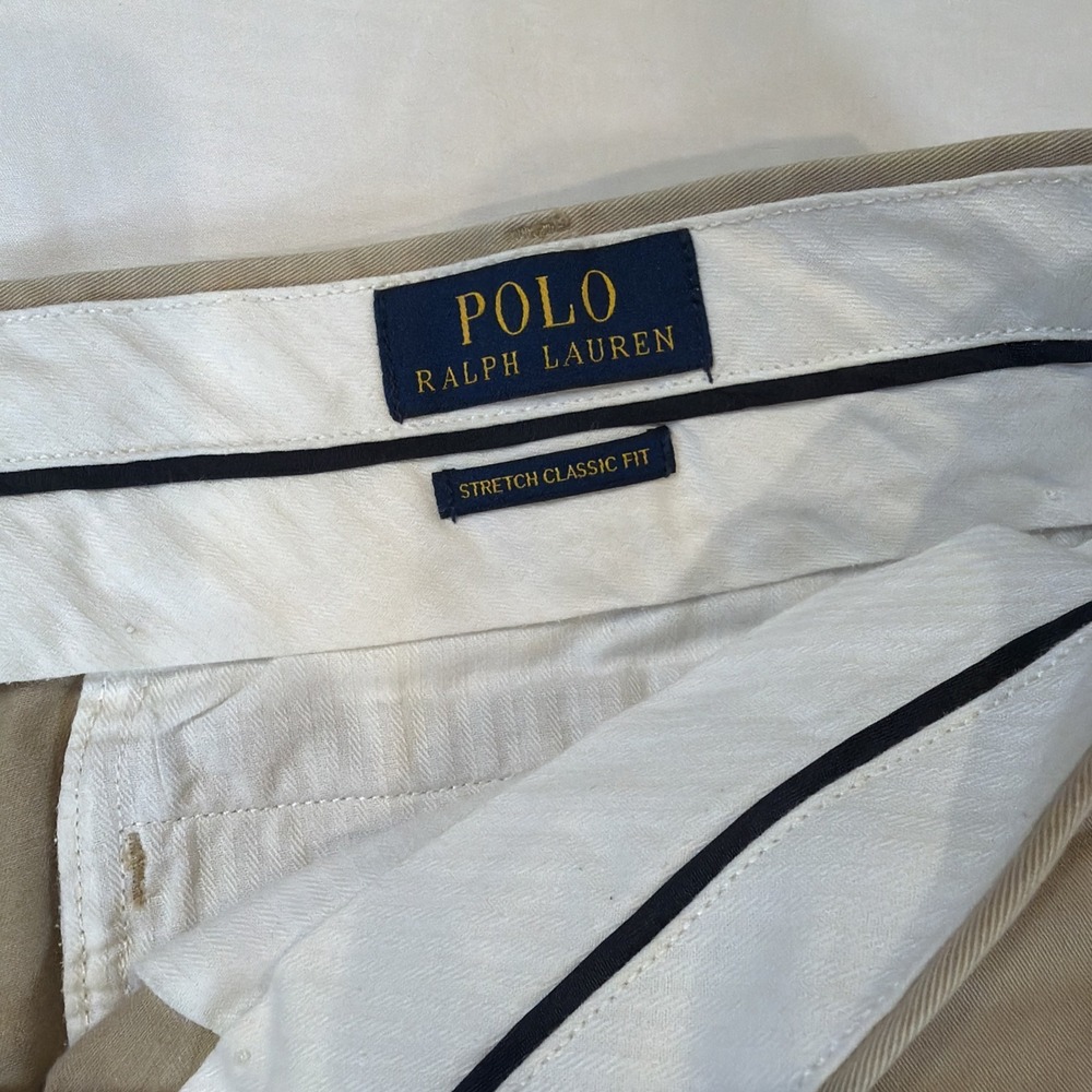Polo Ralph Lauren Classic‎ Fit Chino Shorts Khaki 9" Inseam Men's Size 38 - Picture 2 of 8